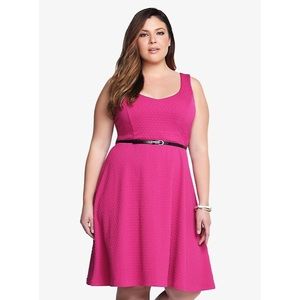Torrid size 1 (W - 14) Fuchsia Skater Dress